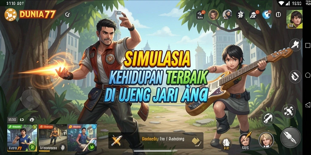 Tampilan gameplay DUNIA77 yang menawan dan realistis.